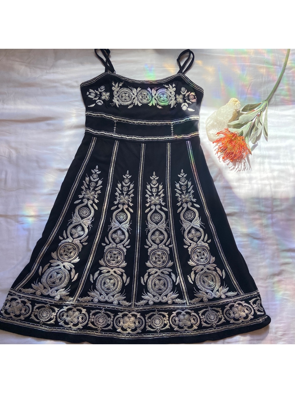Y2k 90s Whimsigoth Dress Babydoll Boho Dark Fairy Grunge Goth Witchy Whimsy 90s